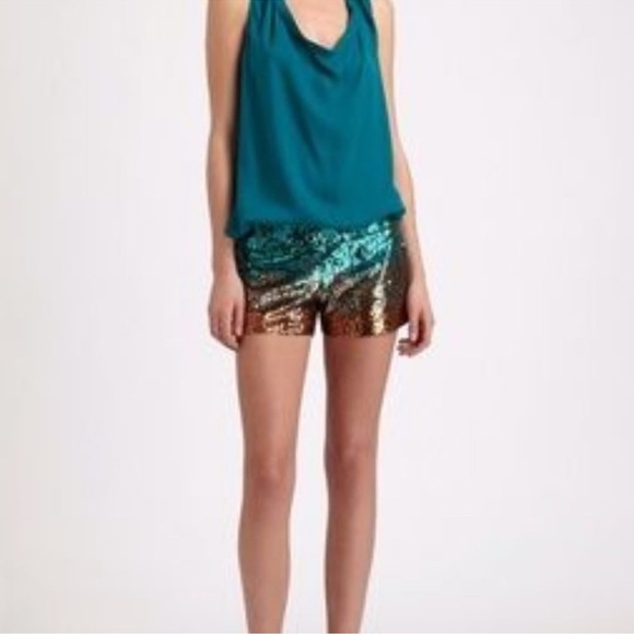 Haute Hippie Pants - Haute Hippie Multicolor Sequin Shorts